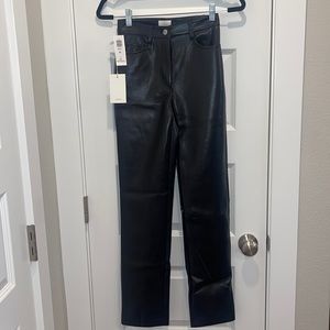 WILFRED (aritzia) The Melina™ Pant black leather SIZE 00